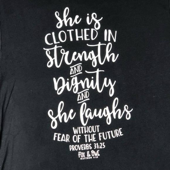 “She Is Clothed” Tee (BLACK) - Picture 2 of 2